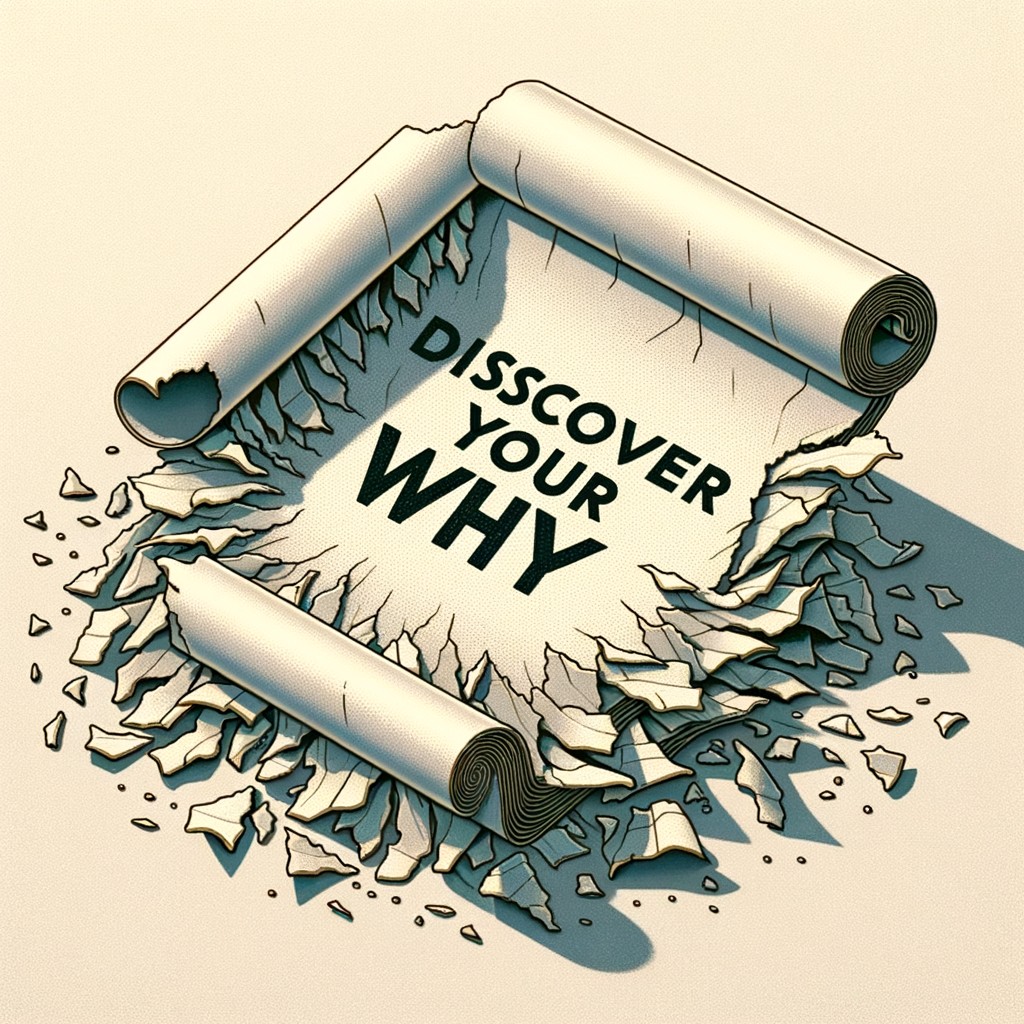 Discover Your Why — torn paper revealing the question beneath